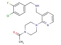 1-[2-(4-acetyl-1-piperazinyl)-3-pyridinyl]-N-(4-chloro-3-fluorobenzyl)methanamine