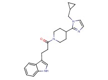 3-(3-{4-[1-(cyclopropylmethyl)-1H-imidazol-2-yl]piperidin-1-yl}-3-oxopropyl)-1H-indole