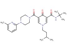 N-(tert-butyl)-1-(3-methylbutyl)-5-{[4-(6-methyl-2-pyridinyl)-1-piperazinyl]carbonyl}-4-oxo-1,4-dihydro-3-pyridinecarboxamide