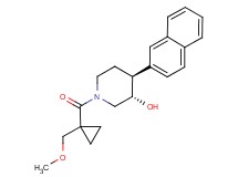 (3S*,4S*)-1-{[1-(methoxymethyl)cyclopropyl]carbonyl}-4-(2-naphthyl)piperidin-3-ol