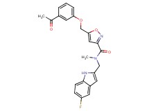 5-[(3-acetylphenoxy)methyl]-N-[(5-fluoro-1H-indol-2-yl)methyl]-N-methyl-3-isoxazolecarboxamide