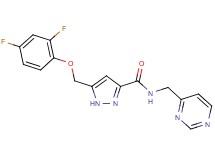 5-[(2,4-difluorophenoxy)methyl]-N-(4-pyrimidinylmethyl)-1H-pyrazole-3-carboxamide