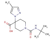 1-[(tert-butylamino)carbonyl]-4-(4-methyl-1H-pyrazol-1-yl)piperidine-4-carboxylic acid