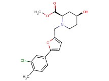 methyl (2R*,4S*)-1-{[5-(3-chloro-4-methylphenyl)-2-furyl]methyl}-4-hydroxypiperidine-2-carboxylate