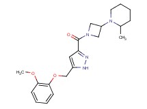 1-[1-({5-[(2-methoxyphenoxy)methyl]-1H-pyrazol-3-yl}carbonyl)azetidin-3-yl]-2-methylpiperidine