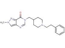 2-methyl-6-{[1-(2-phenylethyl)-4-piperidinyl]methyl}-2,6-dihydro-7H-pyrazolo[4,3-d]pyrimidin-7-one