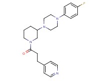 1-(4-fluorophenyl)-4-{1-[3-(4-pyridinyl)propanoyl]-3-piperidinyl}piperazine