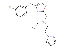 N-ethyl-N-{[3-(3-fluorobenzyl)-1,2,4-oxadiazol-5-yl]methyl}-2-(1H-pyrazol-1-yl)ethanamine