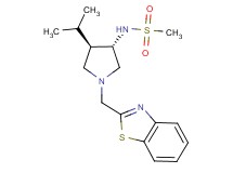 N-[(3S*,4R*)-1-(1,3-benzothiazol-2-ylmethyl)-4-isopropylpyrrolidin-3-yl]methanesulfonamide