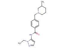 N-(1-ethyl-1H-pyrazol-5-yl)-4-[(3-methylpiperidin-1-yl)methyl]benzamide