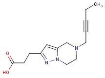 3-[5-(2-pentyn-1-yl)-4,5,6,7-tetrahydropyrazolo[1,5-a]pyrazin-2-yl]propanoic acid
