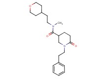 N-methyl-6-oxo-1-(2-phenylethyl)-N-[2-(tetrahydro-2H-pyran-4-yl)ethyl]-3-piperidinecarboxamide