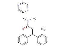 N-methyl-3-(2-methylphenyl)-3-phenyl-N-(2-pyrazinylmethyl)propanamide