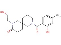2-(2-hydroxyethyl)-8-(2-hydroxy-4-methylbenzoyl)-2,8-diazaspiro[5.5]undecan-3-one