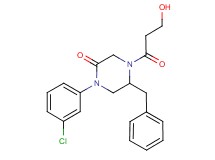 5-benzyl-1-(3-chlorophenyl)-4-(3-hydroxypropanoyl)-2-piperazinone
