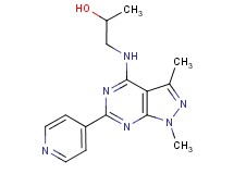 1-{[1,3-dimethyl-6-(4-pyridinyl)-1H-pyrazolo[3,4-d]pyrimidin-4-yl]amino}-2-propanol