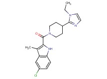 5-chloro-2-{[4-(1-ethyl-1H-imidazol-2-yl)-1-piperidinyl]carbonyl}-3-methyl-1H-indole