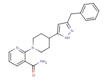 2-[4-(3-benzyl-1H-pyrazol-5-yl)piperidin-1-yl]nicotinamide