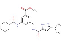 methyl 3-[(cyclohexylcarbonyl)amino]-5-({[(3-isopropyl-1H-pyrazol-5-yl)carbonyl]amino}methyl)benzoate