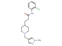 N-(2-chlorophenyl)-3-{1-[(1-methyl-1H-pyrazol-4-yl)methyl]-4-piperidinyl}propanamide