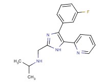 N-{[4-(3-fluorophenyl)-5-pyridin-2-yl-1H-imidazol-2-yl]methyl}propan-2-amine