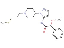 2-methoxy-N-(1-{1-[3-(methylthio)propyl]-4-piperidinyl}-1H-pyrazol-5-yl)-2-phenylacetamide
