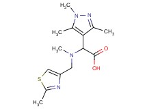 {methyl[(2-methyl-1,3-thiazol-4-yl)methyl]amino}(1,3,5-trimethyl-1H-pyrazol-4-yl)acetic acid