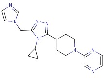 2-{4-[4-cyclopropyl-5-(1H-imidazol-1-ylmethyl)-4H-1,2,4-triazol-3-yl]piperidin-1-yl}pyrazine