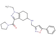 1-ethyl-N-[(5-phenyl-3-isoxazolyl)methyl]-3-(1-pyrrolidinylcarbonyl)-4,5,6,7-tetrahydro-1H-indazol-5-amine