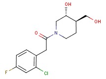 (3R*,4R*)-1-[(2-chloro-4-fluorophenyl)acetyl]-4-(hydroxymethyl)-3-piperidinol