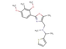N-{[2-(2,4-dimethoxy-3-methylphenyl)-5-methyl-1,3-oxazol-4-yl]methyl}-N-methyl-1-(2-thienyl)ethanamine
