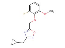 3-(cyclopropylmethyl)-5-[(2-fluoro-6-methoxyphenoxy)methyl]-1,2,4-oxadiazole