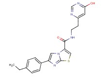 6-(4-ethylphenyl)-N-[2-(6-hydroxypyrimidin-4-yl)ethyl]imidazo[2,1-b][1,3]thiazole-3-carboxamide