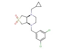 (4aR*,7aS*)-1-(cyclopropylmethyl)-4-(3,5-dichlorobenzyl)octahydrothieno[3,4-b]pyrazine 6,6-dioxide