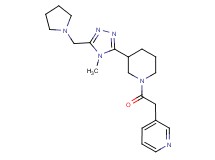 3-(2-{3-[4-methyl-5-(pyrrolidin-1-ylmethyl)-4H-1,2,4-triazol-3-yl]piperidin-1-yl}-2-oxoethyl)pyridine