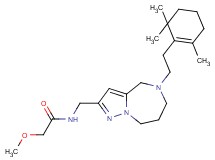 2-methoxy-N-({5-[2-(2,6,6-trimethylcyclohex-1-en-1-yl)ethyl]-5,6,7,8-tetrahydro-4H-pyrazolo[1,5-a][1,4]diazepin-2-yl}methyl)acetamide
