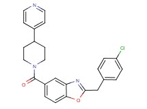 2-(4-chlorobenzyl)-5-{[4-(4-pyridinyl)-1-piperidinyl]carbonyl}-1,3-benzoxazole