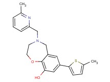 4-[(6-methylpyridin-2-yl)methyl]-7-(5-methyl-2-thienyl)-2,3,4,5-tetrahydro-1,4-benzoxazepin-9-ol