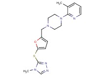 1-(3-methyl-2-pyridinyl)-4-({5-[(4-methyl-4H-1,2,4-triazol-3-yl)thio]-2-furyl}methyl)piperazine