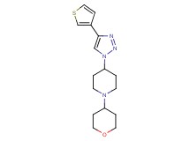 1-(tetrahydro-2H-pyran-4-yl)-4-[4-(3-thienyl)-1H-1,2,3-triazol-1-yl]piperidine trifluoroacetate