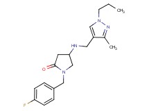 1-(4-fluorobenzyl)-4-{[(3-methyl-1-propyl-1H-pyrazol-4-yl)methyl]amino}-2-pyrrolidinone
