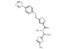 N-methyl-N-[1-(4-methyl-1,3-thiazol-2-yl)ethyl]-5-{[4-(1H-1,2,4-triazol-1-yl)phenoxy]methyl}-3-isoxazolecarboxamide