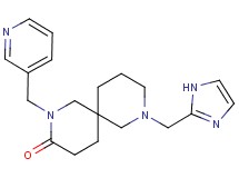 8-(1H-imidazol-2-ylmethyl)-2-(pyridin-3-ylmethyl)-2,8-diazaspiro[5.5]undecan-3-one