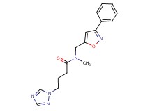 N-methyl-N-[(3-phenyl-5-isoxazolyl)methyl]-4-(1H-1,2,4-triazol-1-yl)butanamide