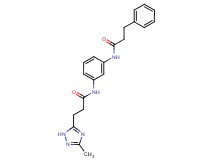 3-(3-methyl-1H-1,2,4-triazol-5-yl)-N-{3-[(3-phenylpropanoyl)amino]phenyl}propanamide