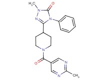2-methyl-5-{1-[(2-methylpyrimidin-5-yl)carbonyl]piperidin-4-yl}-4-phenyl-2,4-dihydro-3H-1,2,4-triazol-3-one