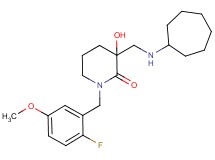 3-[(cycloheptylamino)methyl]-1-(2-fluoro-5-methoxybenzyl)-3-hydroxypiperidin-2-one