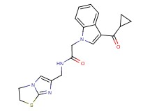 2-[3-(cyclopropylcarbonyl)-1H-indol-1-yl]-N-(2,3-dihydroimidazo[2,1-b][1,3]thiazol-6-ylmethyl)acetamide