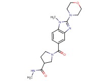 N-methyl-1-{[1-methyl-2-(4-morpholinyl)-1H-benzimidazol-5-yl]carbonyl}-3-pyrrolidinecarboxamide