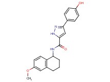 3-(4-hydroxyphenyl)-N-(6-methoxy-1,2,3,4-tetrahydro-1-naphthalenyl)-1H-pyrazole-5-carboxamide